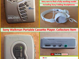 Sony Walkman Portable Cassette Player. Collectors Item
