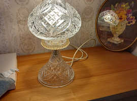 Vintage crystal glass table lamp