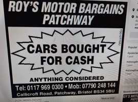 PATCHWAY AREA ..CASH FOR UNWANTED CARS VNS 4X4S