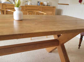 Solid oak dining table