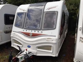 2013 Bailey Unicorn Cadiz, 4 berth, fixed singles, serviced, damp tested, ready to use, delivery & p/x possible
