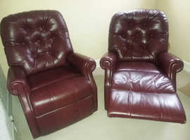 Leather chairs (antique burgundy)