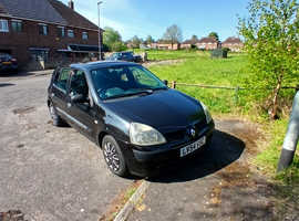 Renault Clio, 2004 (54) Black Hatchback, Manual Petrol, 106,319 miles