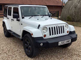 Jeep Wrangler, 2013 (63) White Convertible, Automatic Diesel, 65000 very clean service history