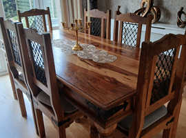 Wooden Table and 6 Chairs