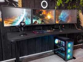 Arozzi Arena Gaming Desk Pure Black