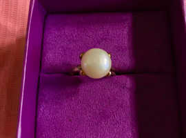 Ring  Rose gold south Sea pearl ring " Beautifully custom made from Italy "