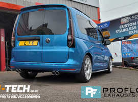 VW Caddy MK5 Custom Exhaust for Dual Back Box Delete with Twin Tailpipes