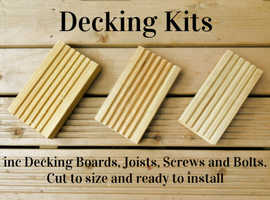 Decking Kits inc. Joists, decking boards, screws and bolts