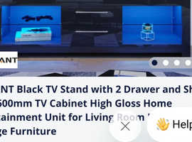 Black gloss tv stand