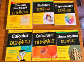 6x Maths for Dummies Textbooks - Statistics, Calculus, Linear Algebra, Exc Con