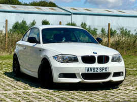 BMW 1 series, 2012 (62) White Coupe, Manual Diesel, 146,464 miles, NEW MOT. NICE CAR.