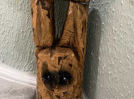 Owl carved wood