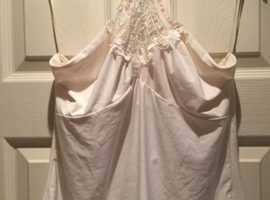 (015) Cream halterneck, size 14