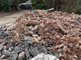 Broken up concrete