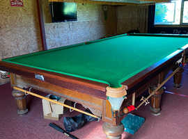 Full size vintage snooker table Burroughs and watts