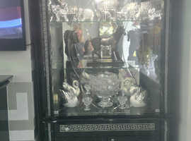 Black varsarce cabinets 4 door and 2 door glass