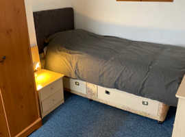 Swap single bed with drawers & mattress & nice headboard