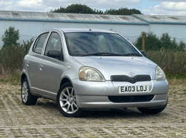 Toyota Yaris, 2003 (03) Silver Hatchback, Manual Petrol, 84,231 miles, LONG MOT