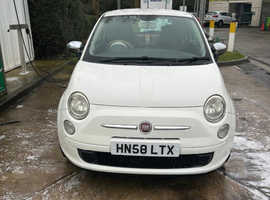 Fiat 500, 2009 (58) White Hatchback, Manual Petrol, 123,000 miles