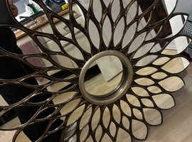 NEXT extra large petal mirror bronze 100cm by 100cm