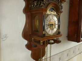 Wall clock - Salander. Made of mahogany - from the 1960s.