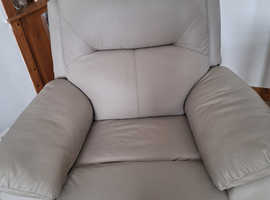 Pale Gey Rimimni leather recliner chair