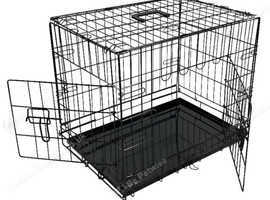 30" Double Door Black Crate