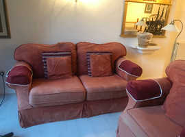 Two seater sofa and armchair