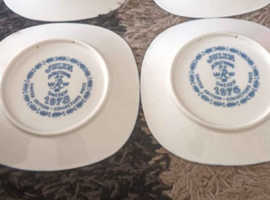 Large collection of blue and white plates 1970s