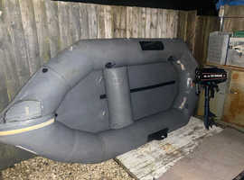 Avon redstar dingy and  short shaft outbord