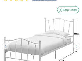 Single metal bed frame