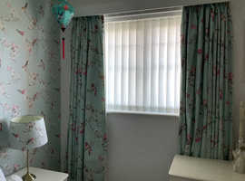 Dunelm 2 pair Curtains ,Double duvet set,2 x lampshades 2 xcushions