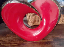 Red Loveheart Style Antique Object For Home Decor / Valentines Gift Decoration
