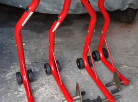 Warrior Motorcycle Paddock Stands (Front & Rear) - Very Good