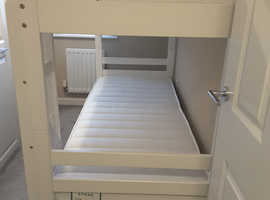 NEW UNUSED - Durham White Wooden Bunk Beds with New Unused Mattresses