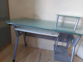 Modern glass office desk
