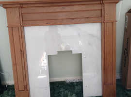 Wooden fireplace
