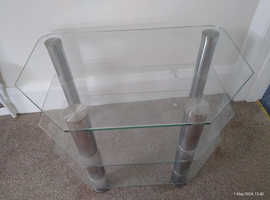 Glass corner TV stand