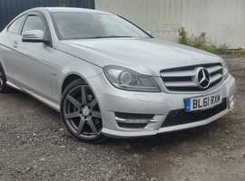 Mercedes C CLASS, 2012 (61) Silver Coupe, Automatic Diesel, 123,730 miles