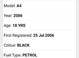 Audi A4, 2006 (06) Black Convertible, Manual Petrol, 162000 miles