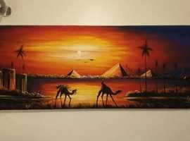 Large Egyptian painting/ canvas