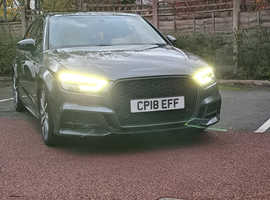 Audi A3 2.0TDI S Line Black Edition, 18 Reg, Monsoon Grey