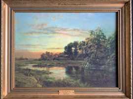 Robert Gallon  'Sunset On the River' Landscape. Chatham