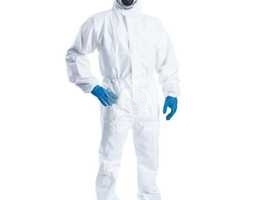 Superior Anti-Static Type 5/6 Coverall - White, Hooded for Maximum Protection