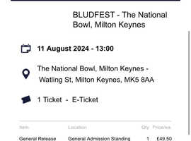 Bludfest ticket and hotel £158