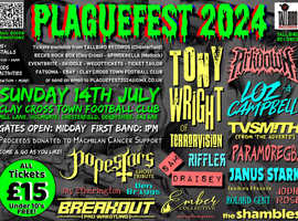 Plaguefest 2024 tickets! Proceeds to Macmillan cancer support. Just £15 per ticket.
