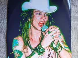 Genuine, Signed, 10"x8" Photo, Axl Rose (Singer/Songwriter - Guns N' Roses) +COA