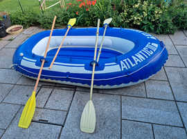 Atlantic III, inflatable dinghy complete with 4 oars, pump and repair patches.