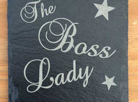 Laser engraved real slate coasters - Great mothers day gifts